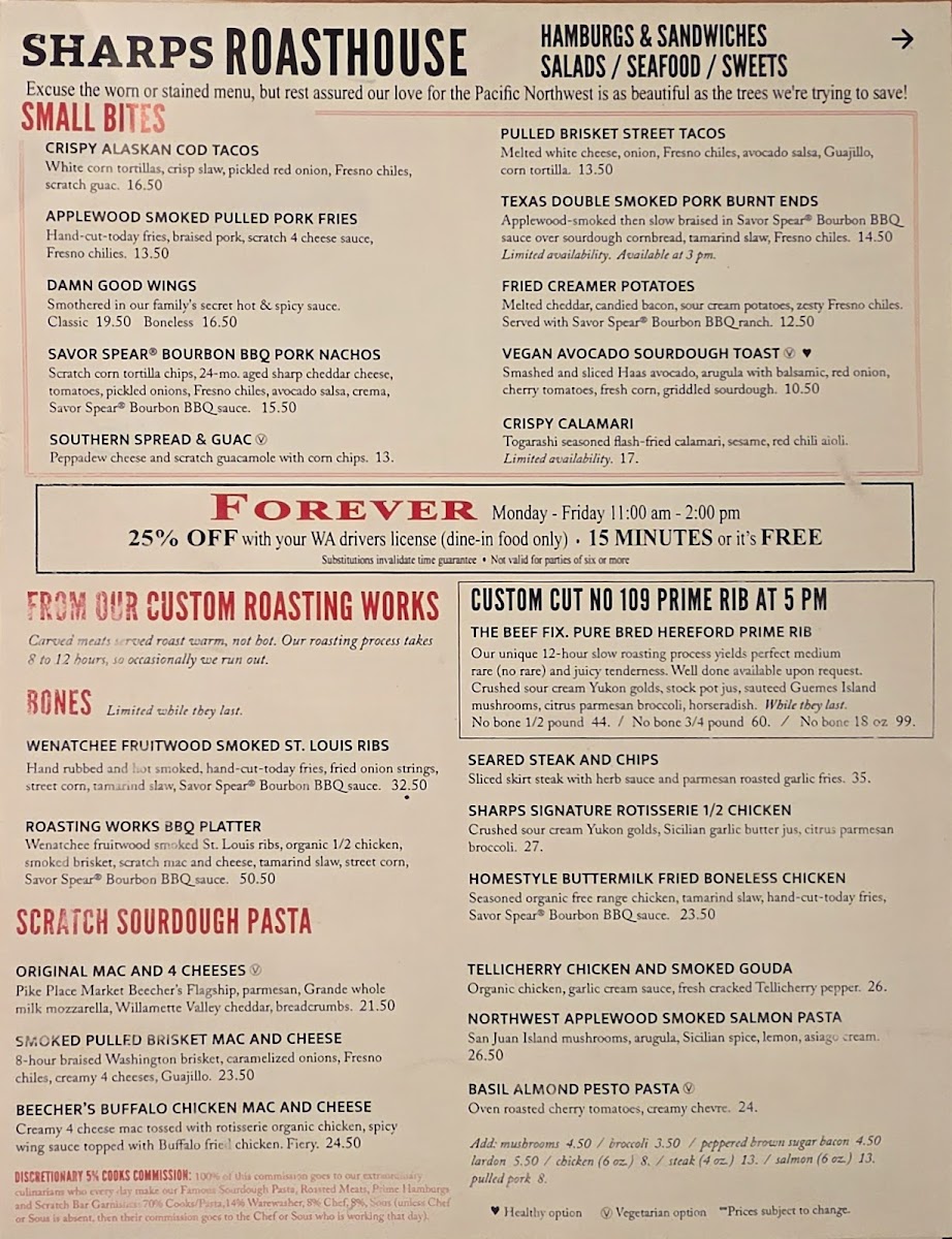 Sharps RoastHouse Menu - Image 4